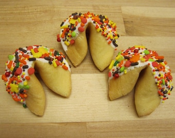 12 THANKSGIVING Fortune Cookies, Pumpkins, Fall, Autumn, Thanksgiving