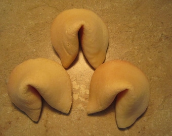 3 CUSTOM Plain Real Vanilla Fortune Cookies - Custom, Engagement Announcement, Gender, Marriage Propose, Showers, Wedding