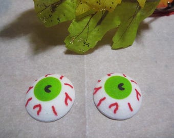 12 Halloween Scary Eyeball Sugar Decorations, Cupcake Toppers, Bat, Pumpkin, Owl, Ghost, Trick or Treat Candy, Cake Pop, Choc. Bomb