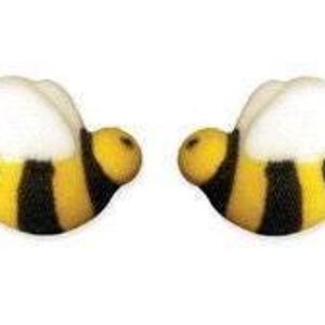 12 Bumblebee Sugar Decorations, Cupcake Topper, Cake Topper, Baby Shower, Gender Reveal, Gender Neutral, Child Birthday Party,Children Party