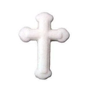 48 White Cross Sugar Decorations, Cupcake Toppers, Cake Topper, Baptism, Confirmation, Communion, Easter, Church Potluck, Jesus, Sympathy