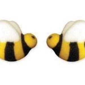 24 Bumblebee Sugar Decorations, Cupcake Topper, Cake Topper, Baby Shower, Gender Reveal, Gender Neutral, Child Birthday Party,Children Party