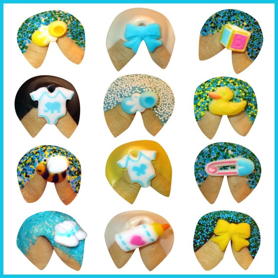 12 BABY BOY Fortune Cookies Baby Shower Gender Reveal Etsy