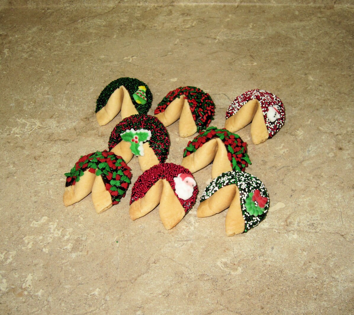 24 CHRISTMAS Fortune Cookies with FREE SHIPPING Holiday | Etsy