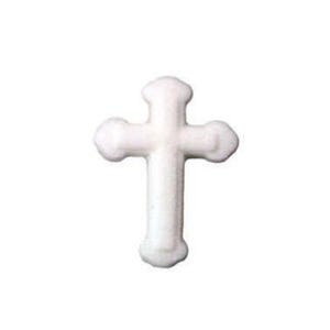 24 White Cross Sugar Decorations, Cupcake Toppers, Cake Topper, Baptism, Confirmation, Communion, Easter, Church Potluck, Jesus, Sympathy