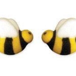 24 Bumblebee Sugar Decorations, Cupcake Topper, Cake Topper, Baby Shower, Gender Reveal, Gender Neutral, Child Birthday Party,Children Party