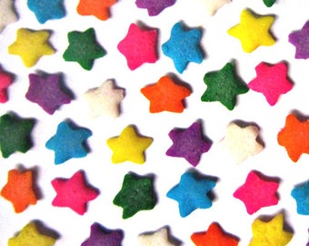 8 Ounce (covers 24 cupcakes) RAINBOW STAR Decorettes, Non-Pareil Sprinkles, Jimmies, Cupcake Toppers, Cake, 4th of July, Patriotic, Military