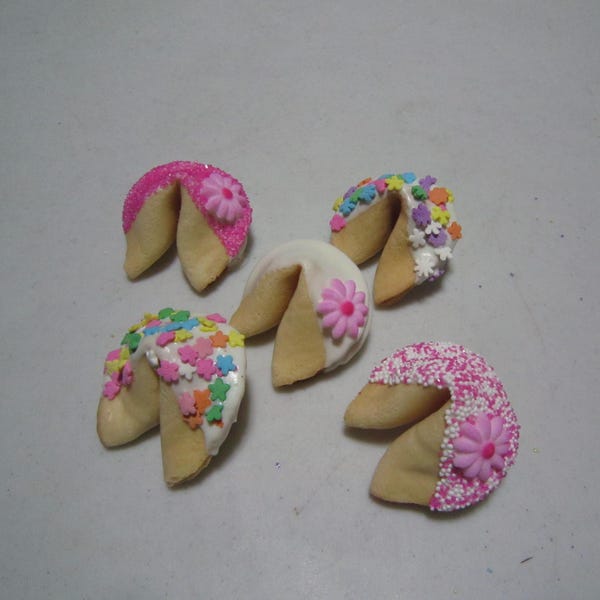 12 PINK DAISY Fortune Cookies, Pink Daisy, Mother's Day Gift, Pink Daisy Flowers, Feminine, Get Well Gift, Birthday Gift, Pink Wildflowers