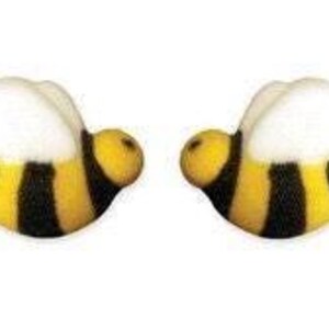12 Bumblebee Sugar Decorations, Cupcake Topper, Cake Topper, Baby Shower, Gender Reveal, Gender Neutral, Child Birthday Party,Children Party