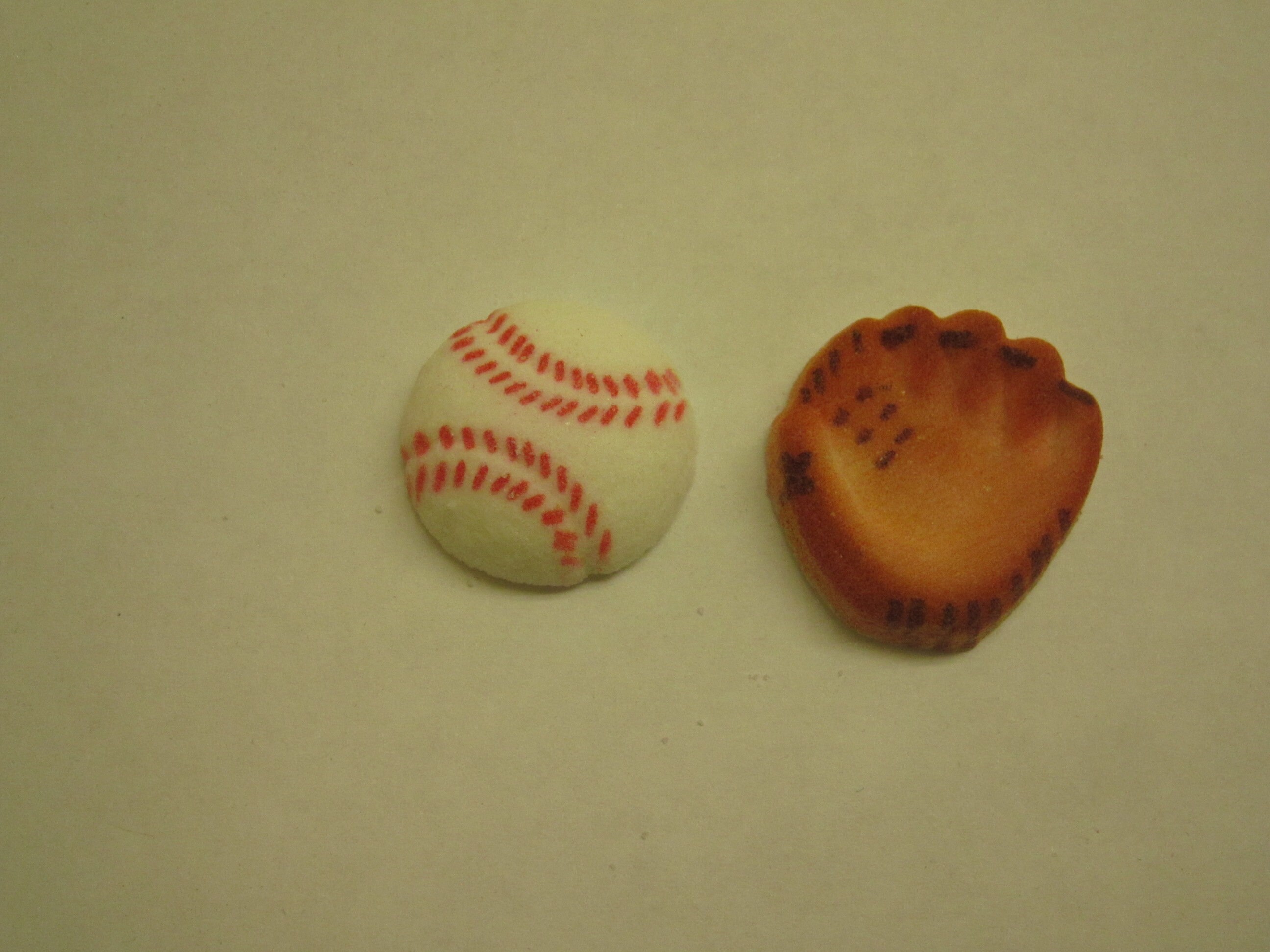 6 Pieces Baseball Glove Sugar Decorations Cupcake Etsy 日本