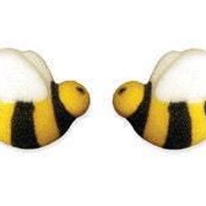 36 Bumblebee Sugar Decorations, Cupcake Topper, Cake Topper, Baby Shower, Gender Reveal, Gender Neutral, Child Birthday Party,Children Party