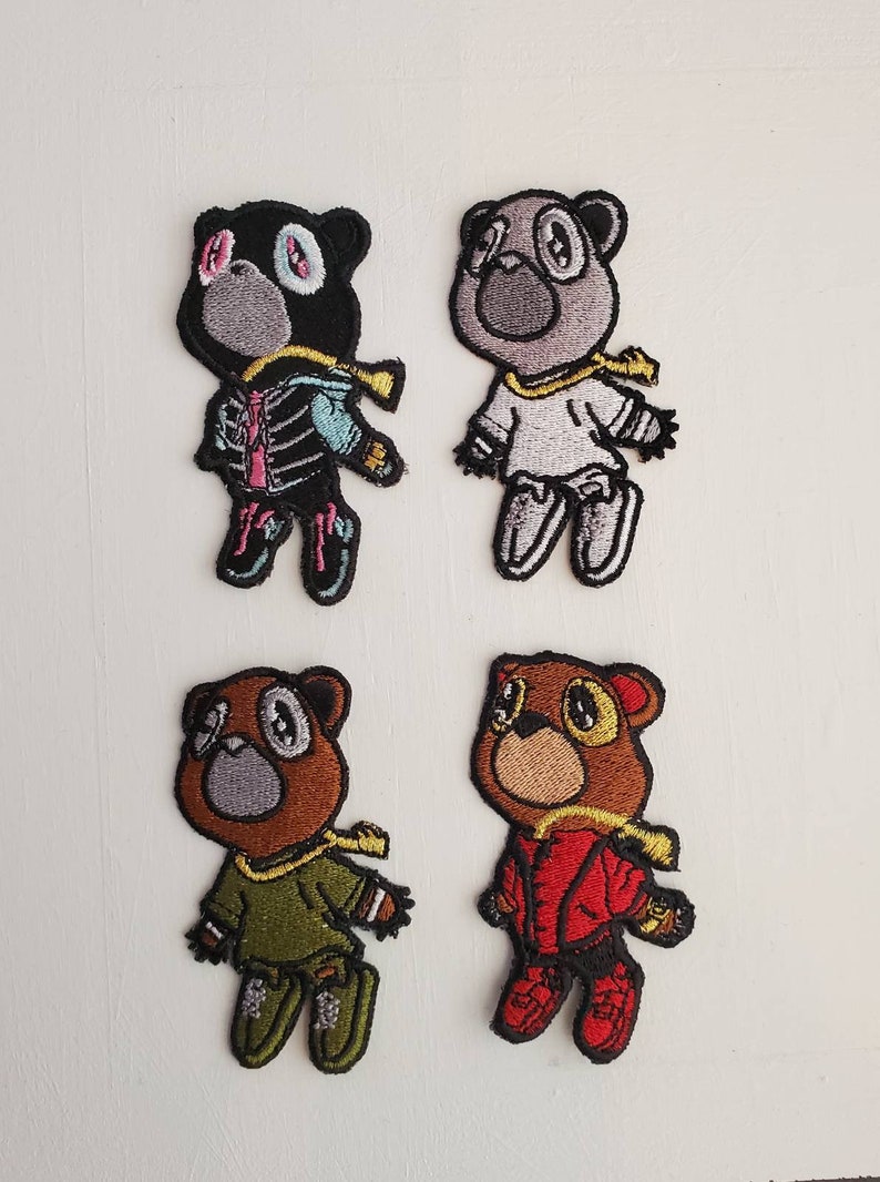 Pack of 4 Yeezy Bear Patches Etsy