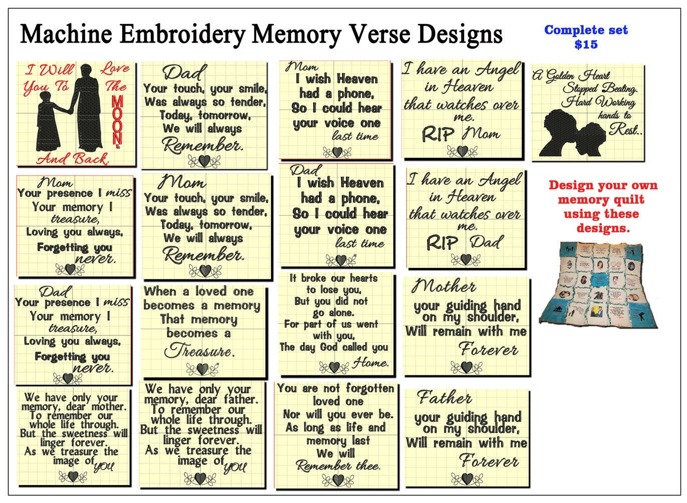 Memory blanket sayings