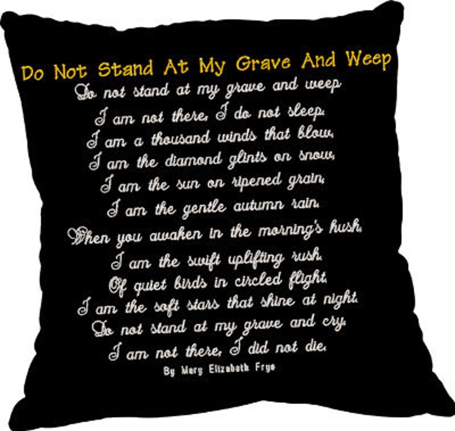 Do Not Stand at My Grave and Weep...religious Verse Embroidery Etsy