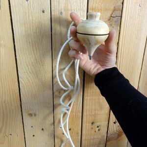 Traditional Wood Spinning Top - Classic/Retro Toy - Kids Gifts image 3