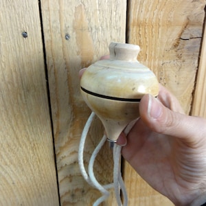 Traditional Wood Spinning Top - Classic/Retro Toy - Kids Gifts image 2