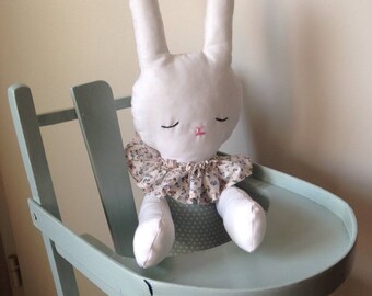 Plush rag doll "Bunny" made with cotton fabric for all!