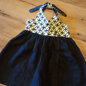 dress, blouse, backless tunic / size 2/3 years