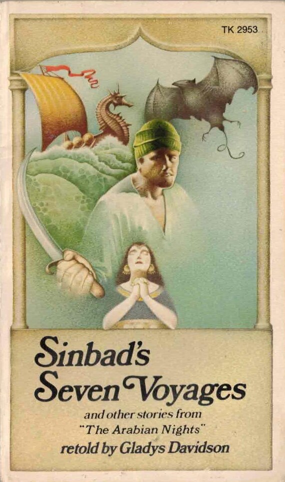 Sinbad's Seven Voyages by Gldys Davidson / Scholastic / Vintage Paperback