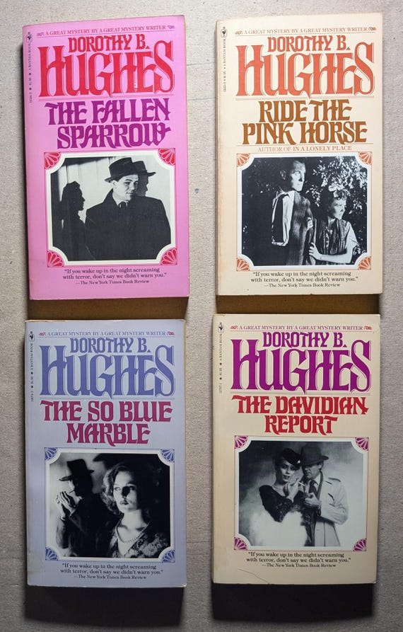 Lot of 4 Paperback Mystery Novels by Dorothy B. Hughes 1970s