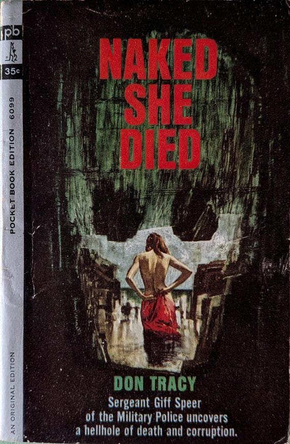 Naked She Died by Don Tracy // Vintage Paperback