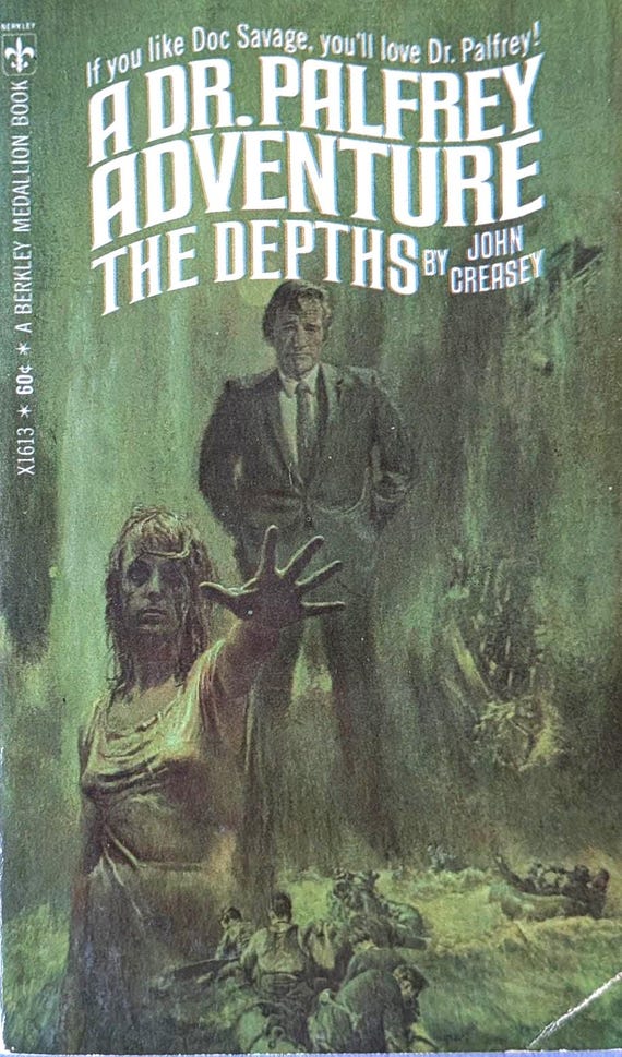 A Dr. Palfrey Adventure: The Depths by John Creasey // Vintage Paperback