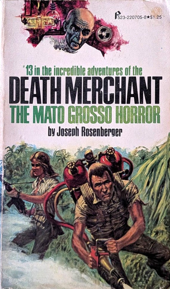 Death Merchant: The Mato Grosso Horror by Joseph Rosenberger // Vintage Paperback