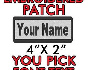 Custom Patch Vest Biker Motorcycle Rocker Name Patches for Jackets Gray on black1