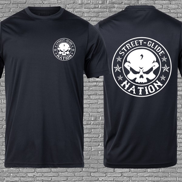 Street Glide Nation Round Logo unisex T-SHIRT Available in 8 color combos | Street Glide | One Nation Baggers | Harley |