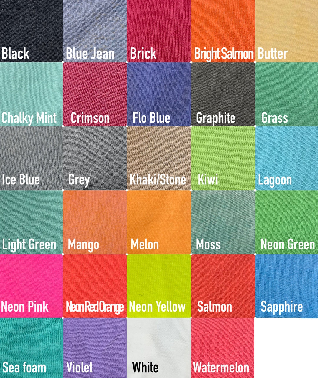 Comfort Colors Blank T-shirt for Screenprint, Htv, Vinyl, Embroidery ...
