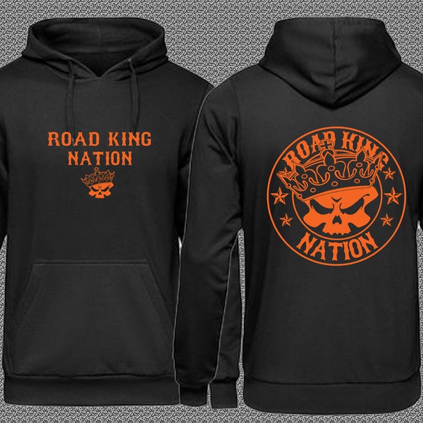 Road King Nation Logo unisex Hoodie Available in 8 color combos | Road King | One Nation Baggers | Harley |
