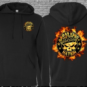 Road King Nation Burning Skull Logo Unisex Hoodie Road King - Etsy