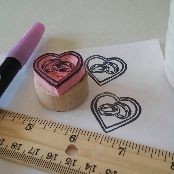 Wedding Invitation Stamp, Wedding Heart Stamp, Wedding Stamp,  Wedding Scrapbook Stamp, Wedding Ring Card Stamp, Rings Rubber Stamp