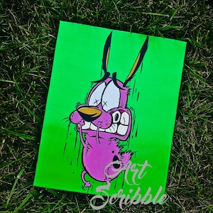 Coraje el perro cobarde Kaws lienzo pintura