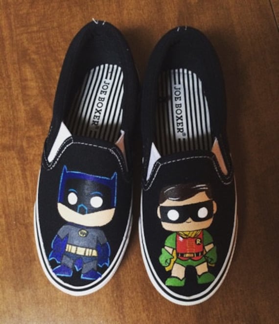Batman/robin Funko Pop Custom Shoes 