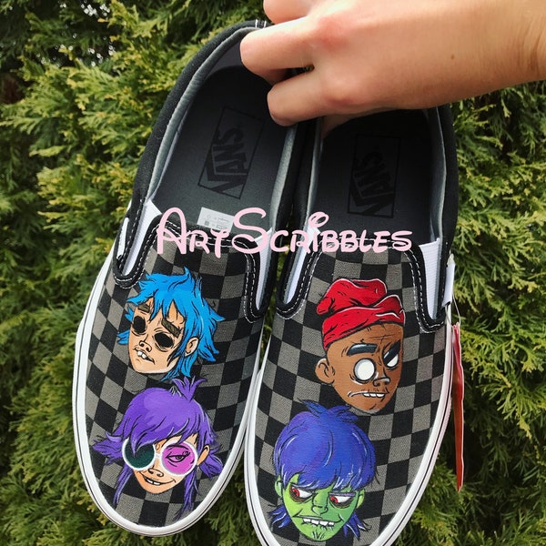 Vans personalizadas de Gorillaz para adultos