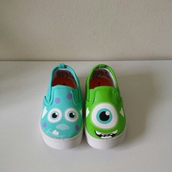 Monsters Inc Mike n Sulley Kids Canvas Shoes