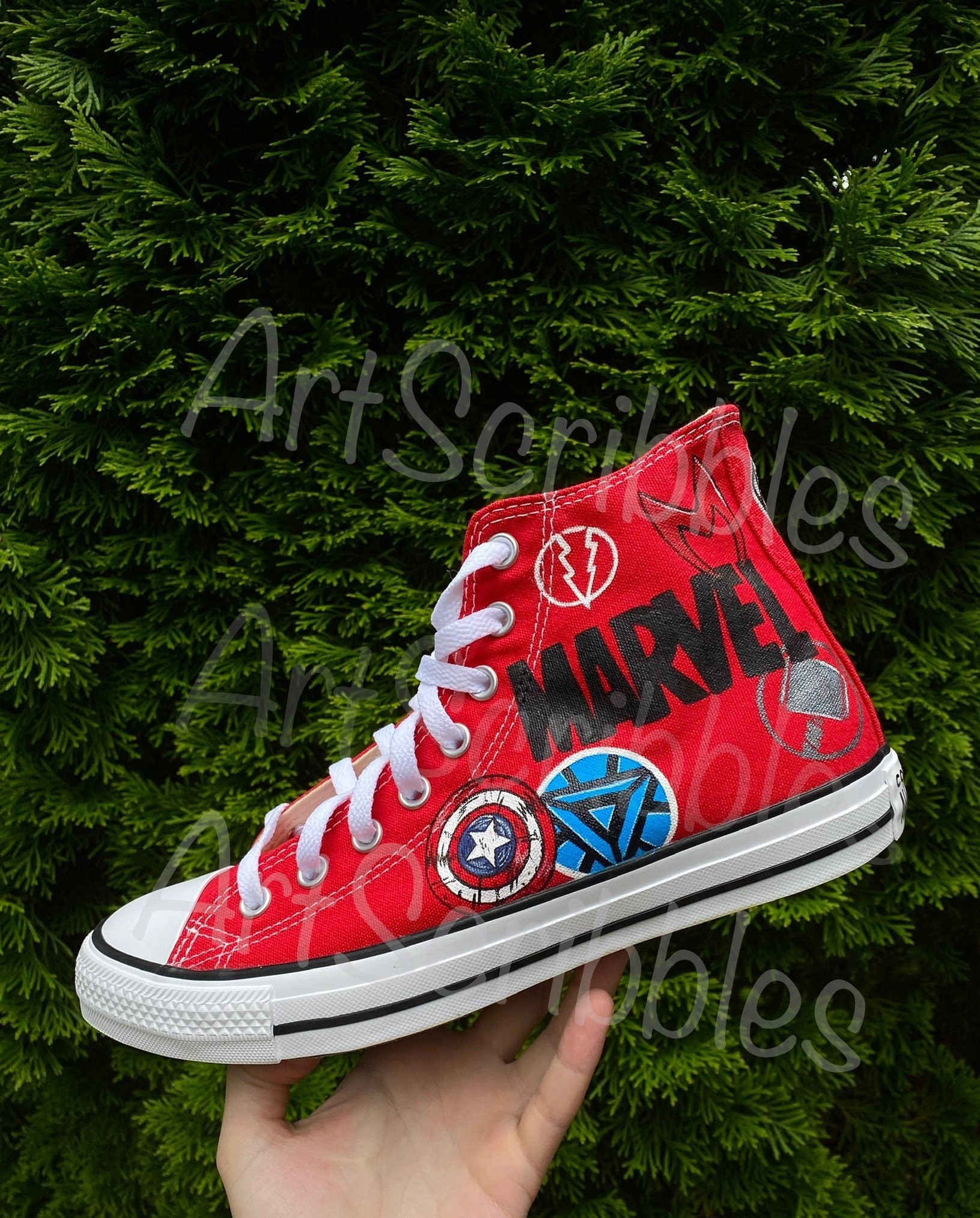 The Captain Shoes Captain America Converse Style Shoes Steve Finland ...