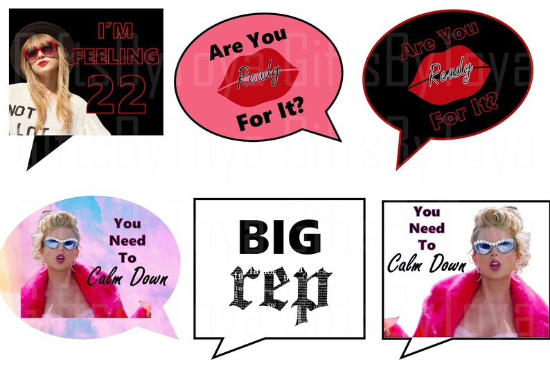 Taylor Swift Photo Booth Printable Props - Etsy