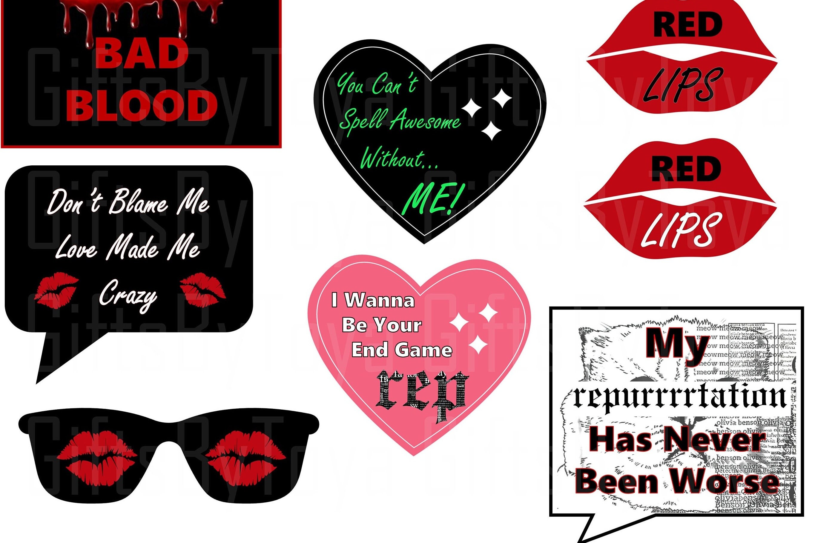 Taylor Swift Photo Booth Printable Props Etsy