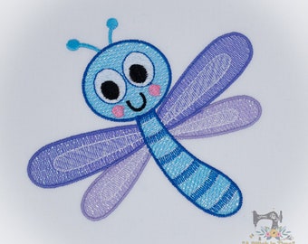 Mylar Applique Dragonfly - Machine Embroidery File - Instant Download