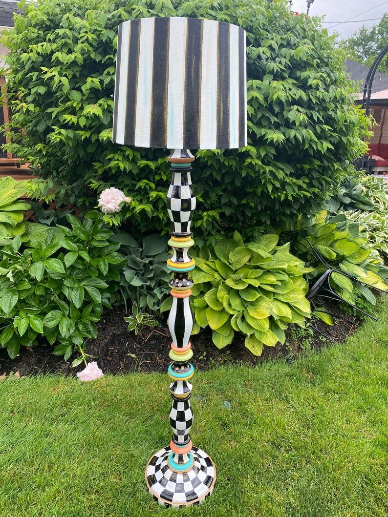 Custom Hand Painted Floor Lamp - Etsy