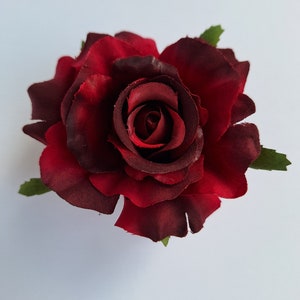 Red Rose Hair Clip