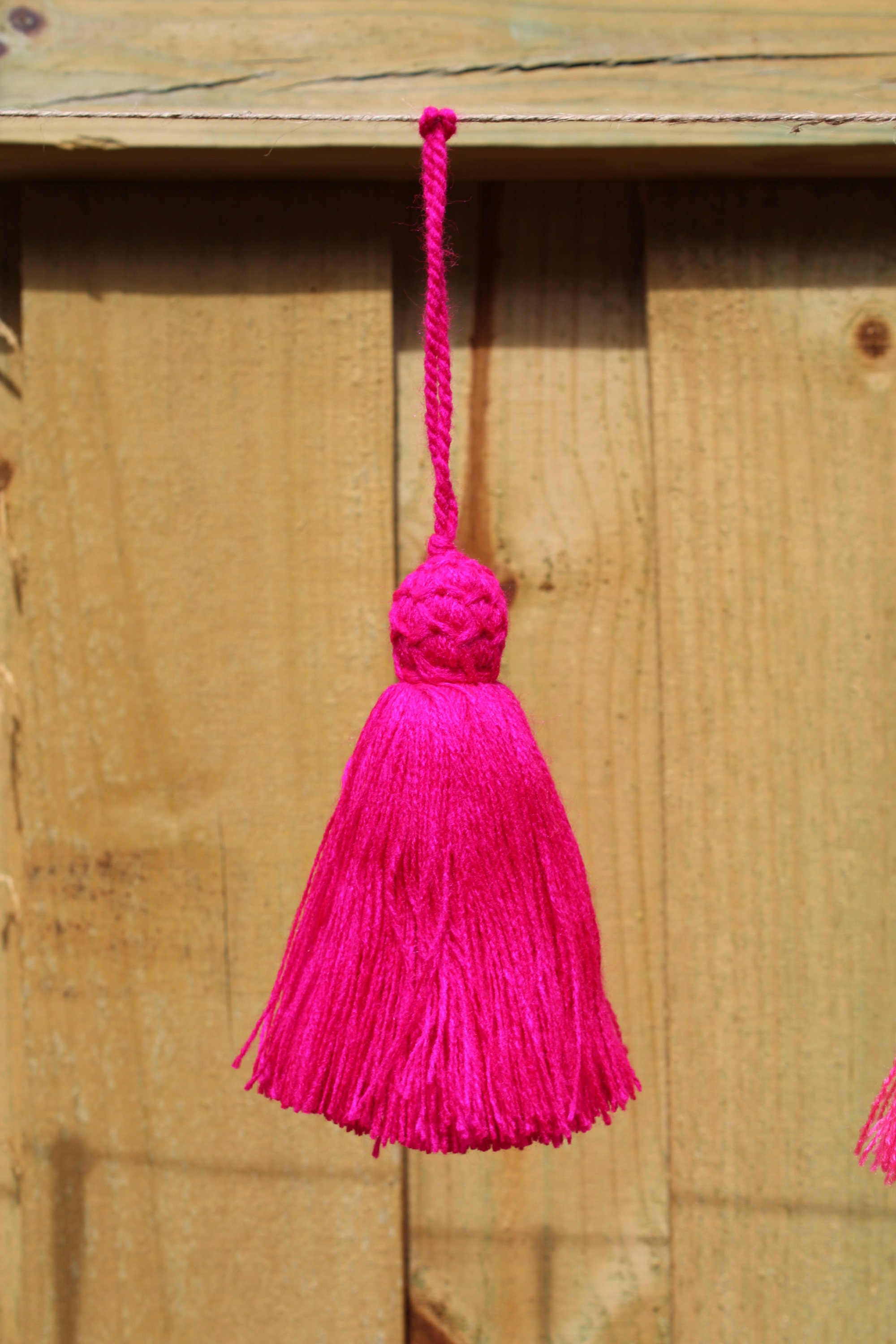 Pink Tassels set of 2 or 4 6 wool tassels boho Etsy