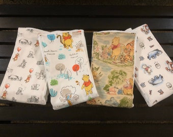 Vintage style storybook bear baby burp cloths