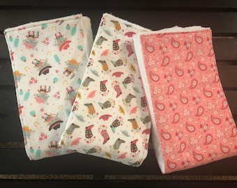 Paños para eructar para niñas estilo occidental