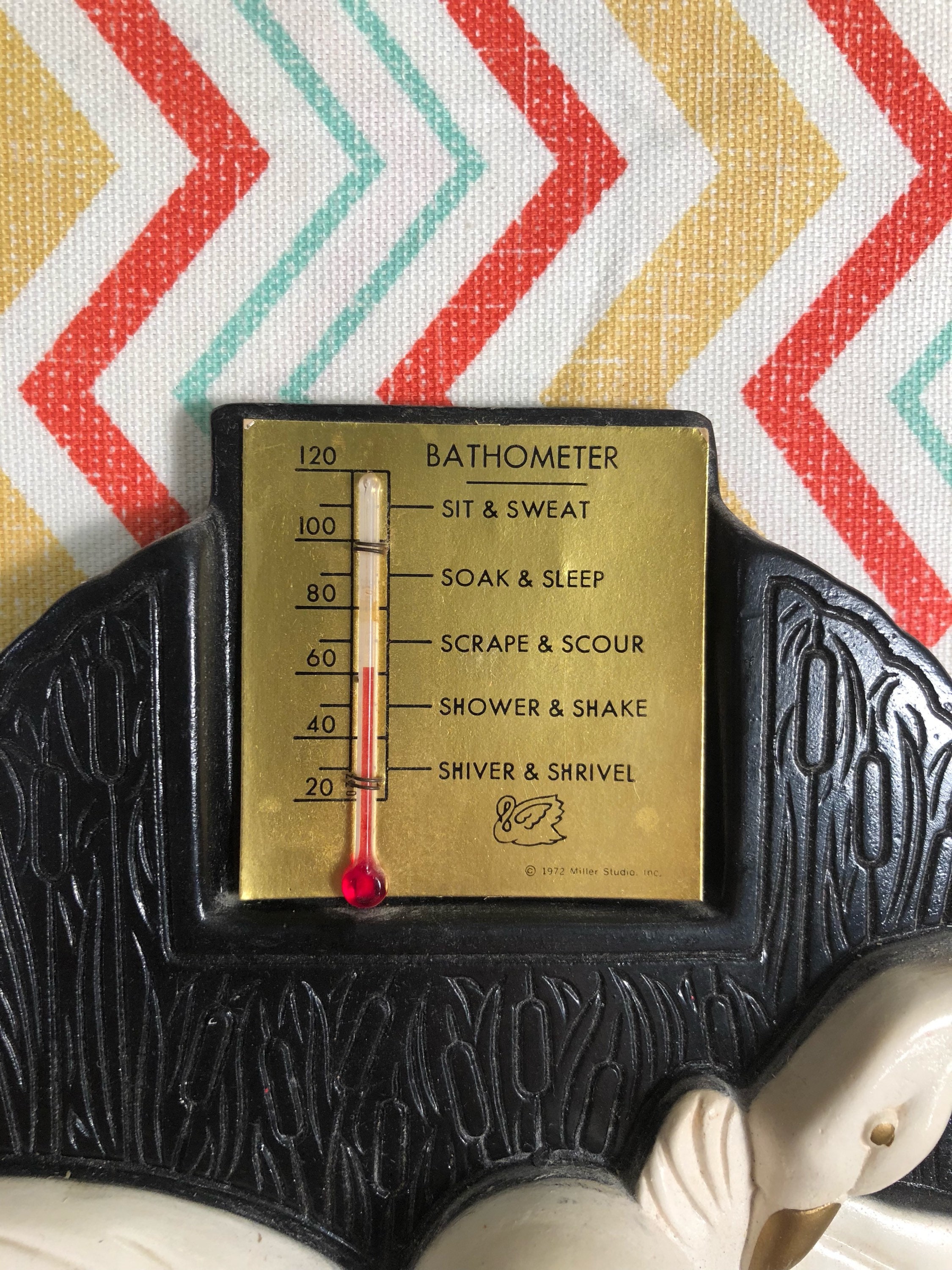 1973 Swan Bathometer Kitsch Bathroom Decor Thermometer Etsy