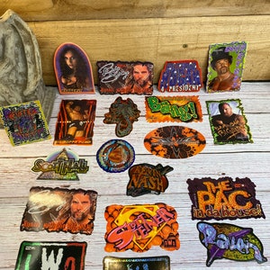1 vintage wrestling sticker ~ wcw nwo ~ vending machine stickers Parkway ~ sting raven pac ~ kimberly