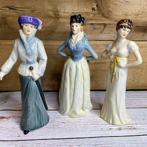 Vintage west germany Goebel lady figurine ~ choose 1 ~ yellow dress ~ lady with cane