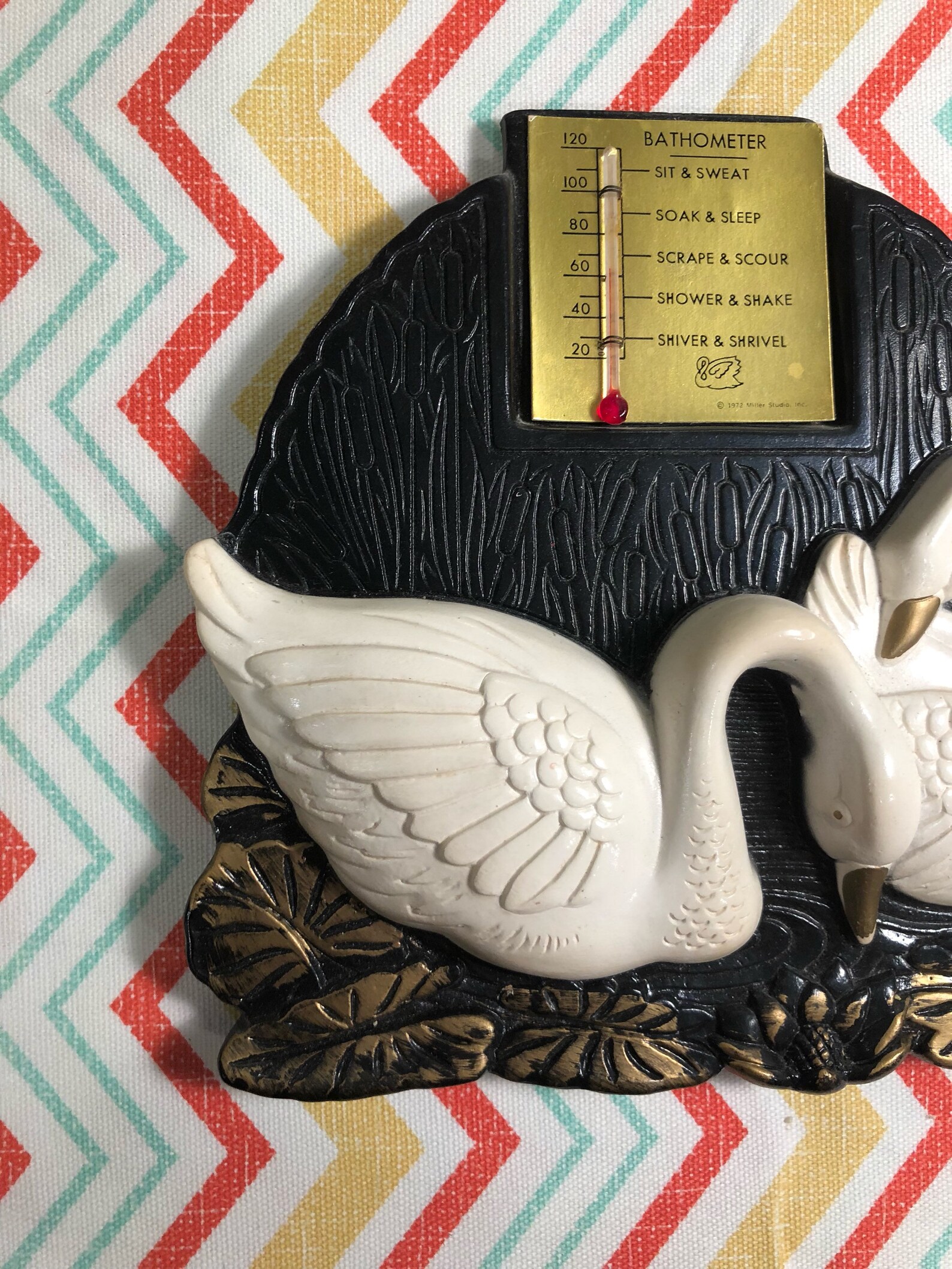 1973 Swan Bathometer Kitsch Bathroom Decor Thermometer Etsy